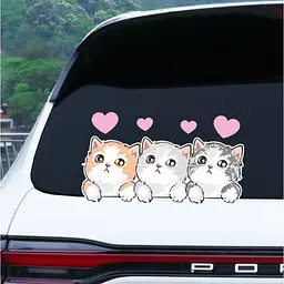 Наклейка на авто Пара Love Cat 40 см, UU6754328 - мініатюра 2
