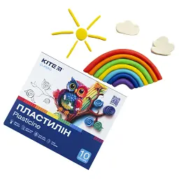 Пластилін восковий Kite Classic 10 кольорів 200 г (K-084) - мініатюра 4