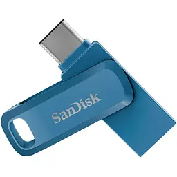 USB флеш-накопичувач SanDisk Dual Drive 64GB USB-А + USB-C Navy Blue [SDDDC3-064G-G46NB] [94249] - мініатюра 3