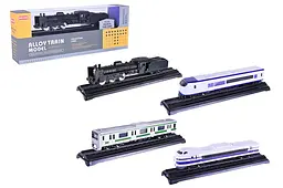 Іграшковий поїзд металевий Alloy Train Model A3201 (1079), 4 кольори, короб. 23.7x9x4.3 см