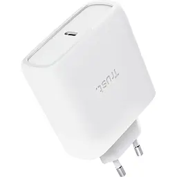 Зарядний пристрій мережевий Trust Maxo 65Вт, GaN, USB-C PD/PPS, білий