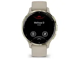 Смарт-годинник Garmin Venu 3s Soft Gold Stainless Steel Bezel with French Gray Case and Silicone Band (010-02785-52) - мініатюра 2