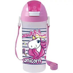 Пляшка для води Herevin Unicorn з трубочкою для спорту 0.6 л (161811-003)