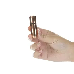 Віброкуля PowerBullet First-Class Bullet 2.5″ з Key Chain Pouch, Rose Gold, 9 режимів вібрації - мініатюра 5