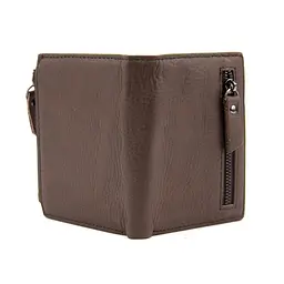 М'яке шкіряне портмоне на кнопці Tiding Bag M39-FA852C коричневе - мініатюра 4