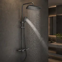 Душ / змішувач Faucet CR-25HT030 багатофункціональний метал / Душ з довгим зливом / Змішувач для ванної кімнати - мініатюра 3
