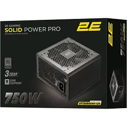 Блок живлення 2E GAMING Solid Power Pro 750W 80 PLUS Bronze Black (2E-SP750BRSMII-120) - мініатюра 3