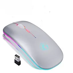 Миша бездротова акумуляторна iMACE Е-1300 USB 2.4 ГГц з підсвіткою Сіра