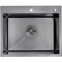 Кухонна мийка Kroner KRP Schwarze - 6050HM PVD (3,0/1,0 мм) (CV025260)