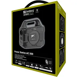 Зарядна станція Sandberg AC 300 (288 Вт/г) 300W, Type-C in/out 100W, Li-ion, ліхтарик 7Вт - мініатюра 6