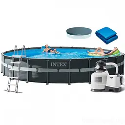 Каркасний басейн Intex 26340 (732-132см) 47241 л - мініатюра 2