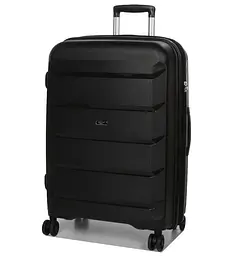Валіза середня M поліпропілен Airtex 646 80л 67,5×47×26см Чорний