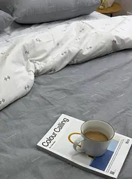 Комплект постільної білизни Ecotton двоспальний 180х215 см двосторонній сірий (23678)