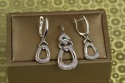 Набір Xuping Jewelry Петля часу сріблястий