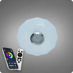 Люстра світлодіодна 517 Dlight RGB з пультом і колонкою 45Вт Білий (02148) - мініатюра 8
