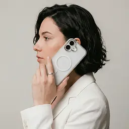 Чехол Apple iPhone 16 Plus, Unit MagSafe, белый, прозрачный, магсейф, противоударный, магнитный, панель-накладка с поддержкой MagSafe, с поддержкой беспроводной зарядки, TPU+PC, защита всего корпуса, ударопрочный, ArmorStandart (ARM78708) - мініатюра 5