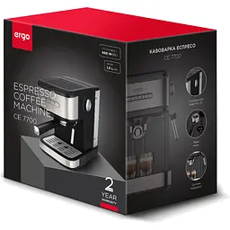Рожкова кавоварка еспресо Ergo CE 7700 - мініатюра 6