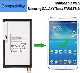 T4450E T4450C Змінний акумулятор, сумісний із Samsung Galaxy Tab 3 8,0 SM-T3110 Galaxy Tab 4 8,0 SM-T330 SM-T335 SM-T337V - мініатюра 3