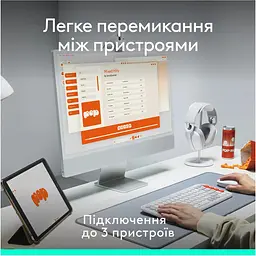 Комплект клавіатура та миша Logitech POP Icon Combo Bluetooth UA Off-White [920-013141] [121101] - мініатюра 12