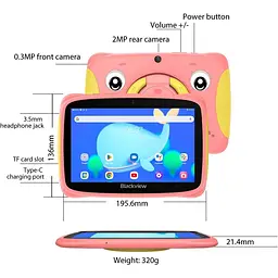 Планшет Blackview Tab 3 Kids 2/32GB Wi-Fi Fairytale Pink Global EU [102066] - мініатюра 7