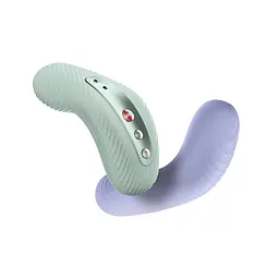 Накладний вібратор Fun Factory LAYA III sage green, ефект постукування пальцем - мініатюра 6
