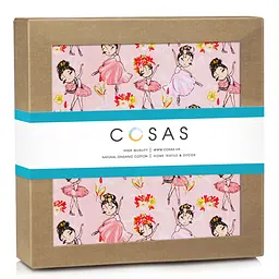 Пелюшка багаторазова Cosas непромокаюча Ballerinas 100x120 см, рожева