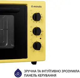 Духовка Minola FOET 3714 UA жовто-блакитна - мініатюра 3