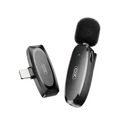 Мікрофон XO MKF08B Lightning wireless Collarclip microphone Чорний Деф.пак