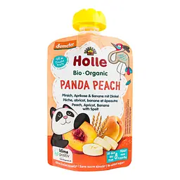 Пюре Holle Panda Peach, з персиком, абрикосом, бананом та спельтою, 100 г - мініатюра 2
