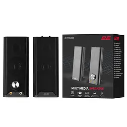 Комп'ютерні колонки 2E PCS203 Black, 2.0, USB, Metal - мініатюра 6