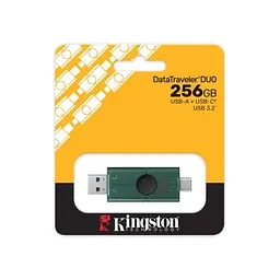 Флеш накопичувач USB 256Gb DataTraveler Duo, Green/Black Kingston teh0021095 - мініатюра 4