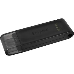 Флеш-накопичувач Kingston 64Gb USB3.2 Type-C DataTraveler 70 Black (DT70/64GB) - мініатюра 1