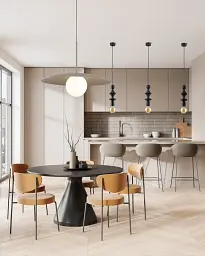Підвісний світильник, люстра TK Lighting 10910 Slate E27 1x15W IP20 бежевий - мініатюра 3
