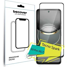 Скло захисне BeCover Tecno Spark 30 Pro (KL7) Black (713080)