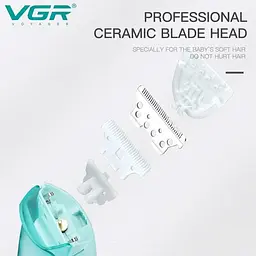 Безшумна машинка для стрижки дітей та немовлят VGR Baby V-151, Бездротовий тример 3 насадки з витяжкою - мініатюра 7