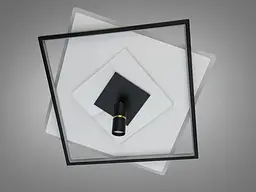 Стельова LED люстра Diasha 5535WH+BK dimmer від 12 до 18 кв.м.