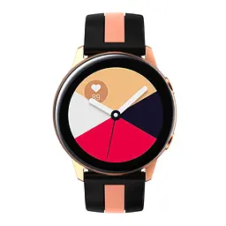 Ремінець для Samsung Galaxy Watch 5 Pro 45mm - чорно-рожевий ширина кріплення 20мм силікон Watchbands D2 Normal (W37-2WB35405486) - мініатюра 3