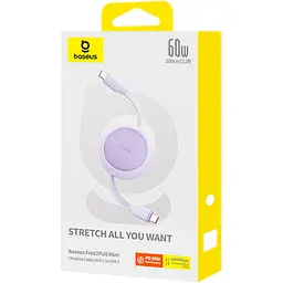 Кабель Baseus Free2Pull Mini Charging Cable Type-C to Type-C 60W 1m P10364500511-01 Purple - мініатюра 4