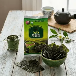 Чіпси Норі Koirak Seaweed Snack Green Tea Flavor 5г - мініатюра 4