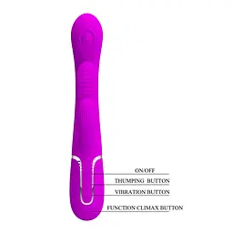 Вібратор PRETTY LOVE Shonia Purple, Twinkled Tenderness, 7 thumping functions 7 vibration functions PRETTY LOVE BW-500041 100621 - мініатюра 6