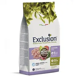 Сухий корм Exclusion Light Chicken Small Breed для дорослих собак маленьких порід 2 кг