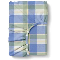 Простирадло Cosas на резинці фланель 80х160 ocean tartan, блакитний (Flannel_OceanTartan_80x160x20)