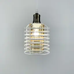 Підвіс в стилі Лофт з янтарним плафоном у білому корпусі 30х17 см | Line F | Арт. 12056/1 WT+AM - мініатюра 3