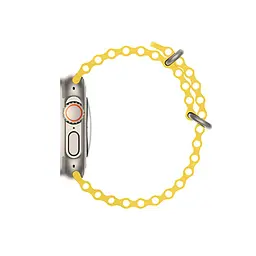 Ремінець силіконовий Hoco iWatch WA12 marine double buckle 38/ 40/ 41 mm жовтий - мініатюра 3