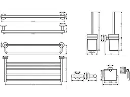 Комплект аксесуарів Hansgrohe Logis Universal 5в1 хром 41728000, Хром - мініатюра 2