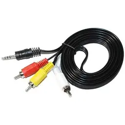 Кабель-перехідник звуковий Atcom 3.5 мм M - 3xRCA M 1.8 м чорний (17320)