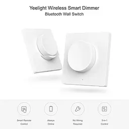 Розумний бездротовий вимикач-димер Yeelight Wall Light Smart Bluetooth (YLKG07YL) - мініатюра 6