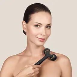 Електронний звуковий ролик для обличчя та тіла GESKE Sonic Facial & Body Roller 4 в 1 сірий - мініатюра 6