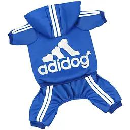 Костюм для тварин Ginger S Adidog спорт синій Д-35 см ОГ-25 см 1.5-2.5 кг