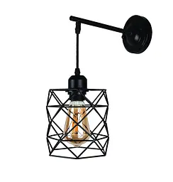 Бра настінне Levistella 756WPR105F2-1 BK, E27, 60W, чорний метал, стиль лофт